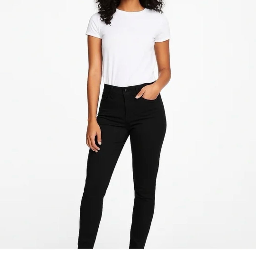 Express Black Skinny Low-Rise Jeans